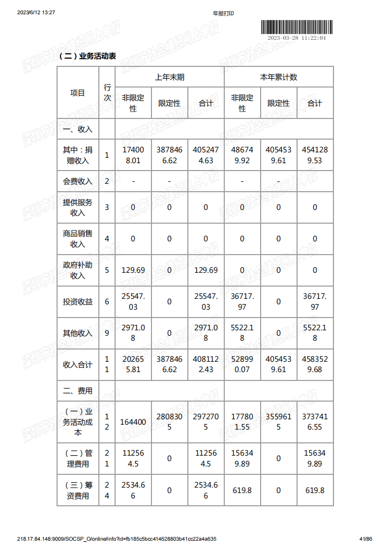 基金会2022年度工作报告书